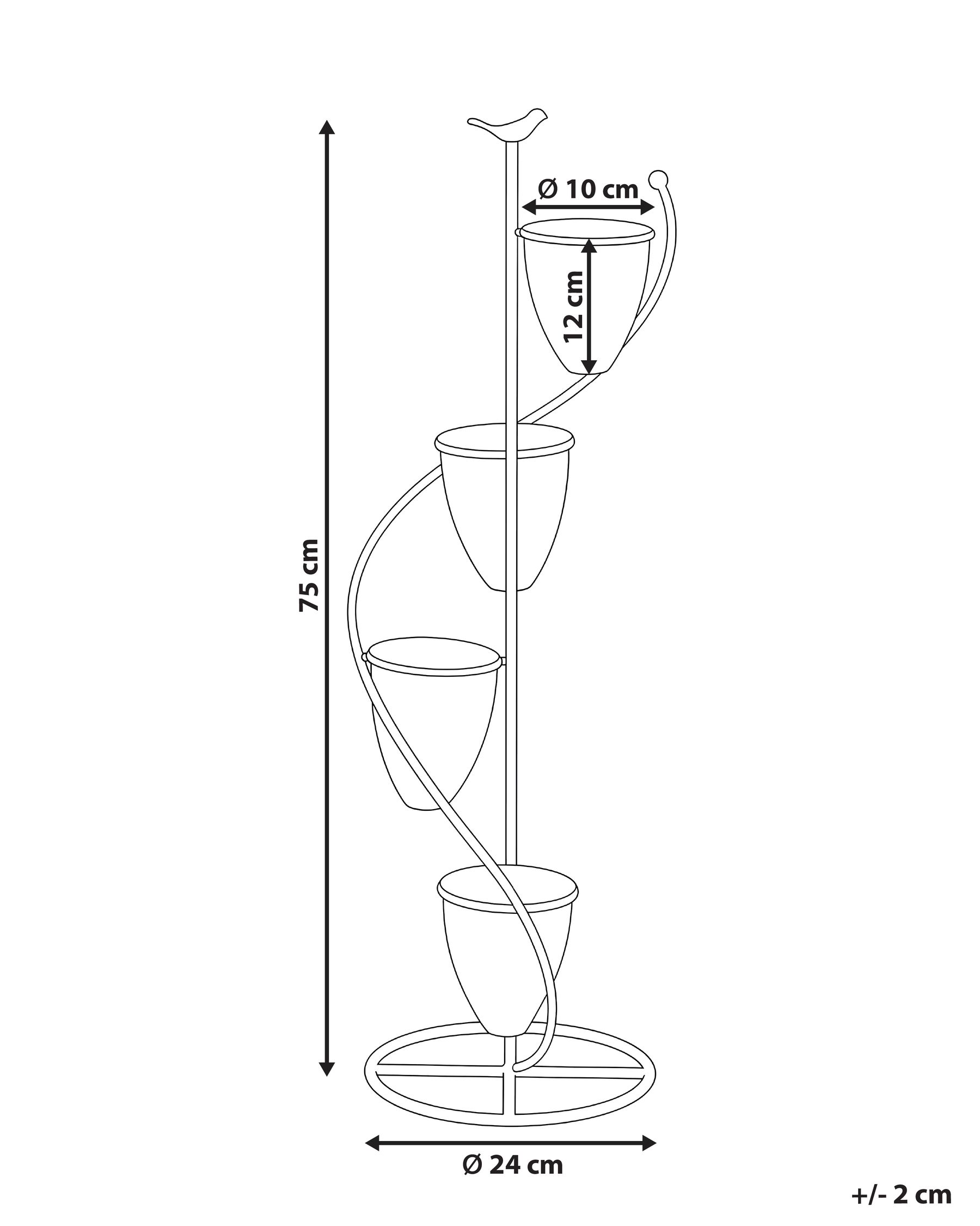 Kwietnik BANEBERRY 24 cm Metal Beżowy_1079860