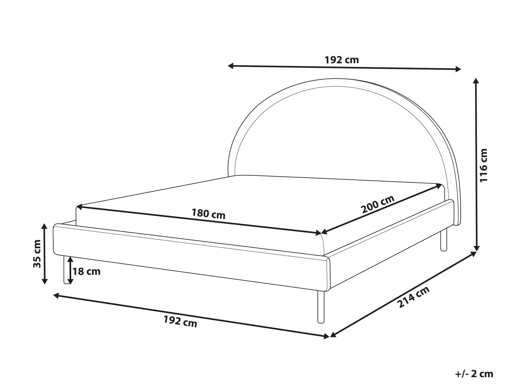 Boucle EU Super King Size Bed White MARGUT_877121 Boucle EU Super King Size Bed White MARGUT_877121