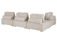 Modular Corner Sofa 4 Seater TIBRO Fabric Light Beige Right Hand_825663