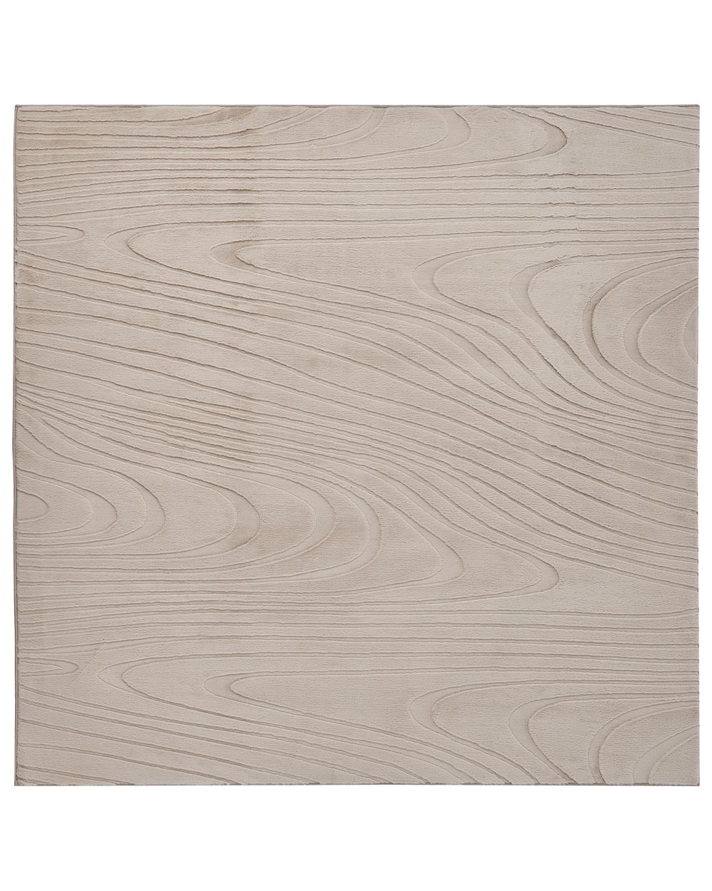 Faux Fur Rug ONTAKE Beige 160 x 160 cm
