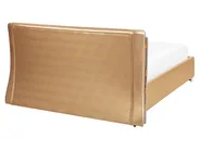 Bed with LED Leather PARIS 160 x 200 cm (EU King Size) LED Gold_749004
