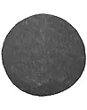 Shaggy Rug DEMRE Dark Grey ø 140 cm