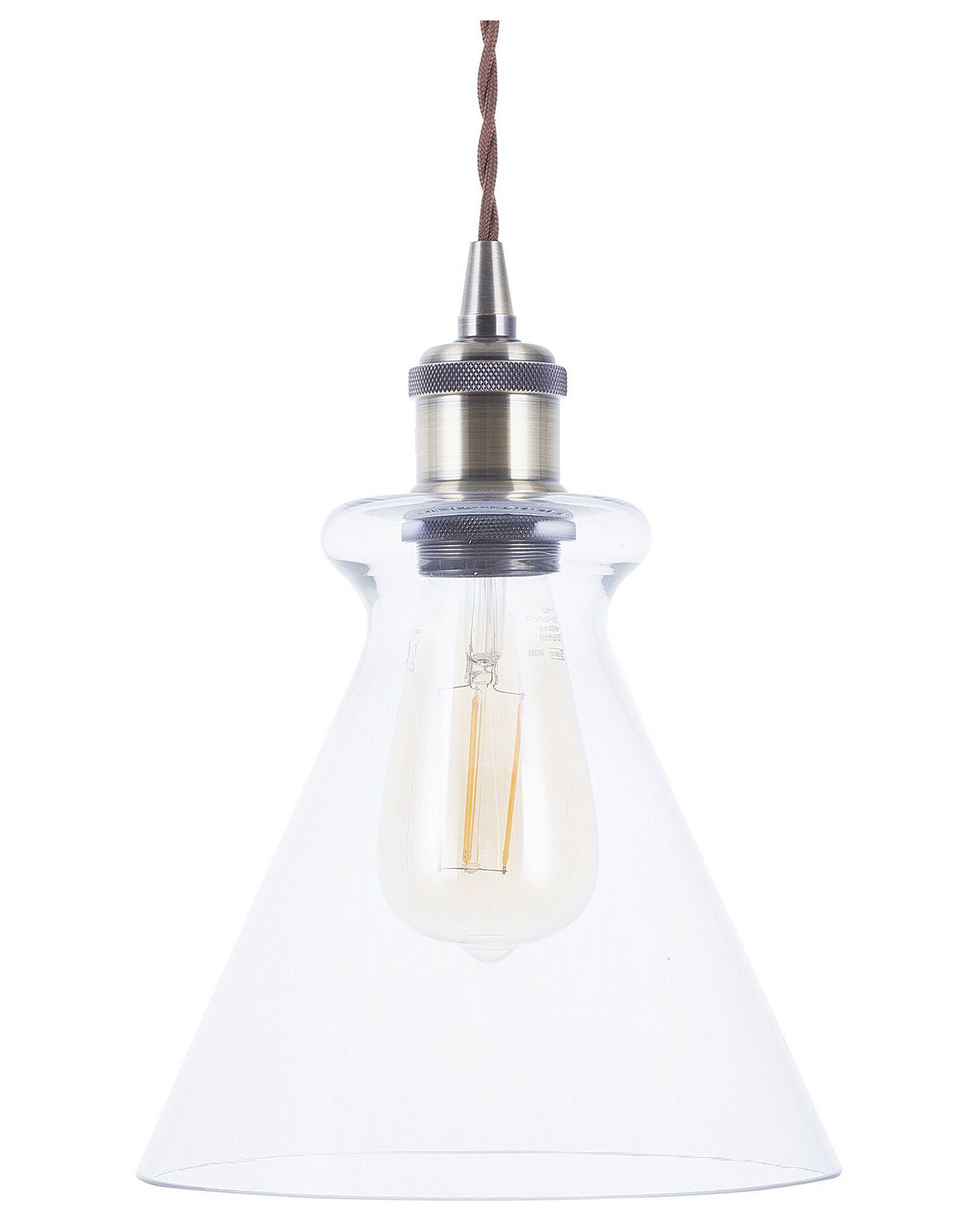 Lampe suspension en laiton et en verre BERGANTES_694650