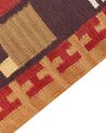 Alfombra kilim de algodón rojo/marrón/beige 140 x 200 cm PARAKAR_870160