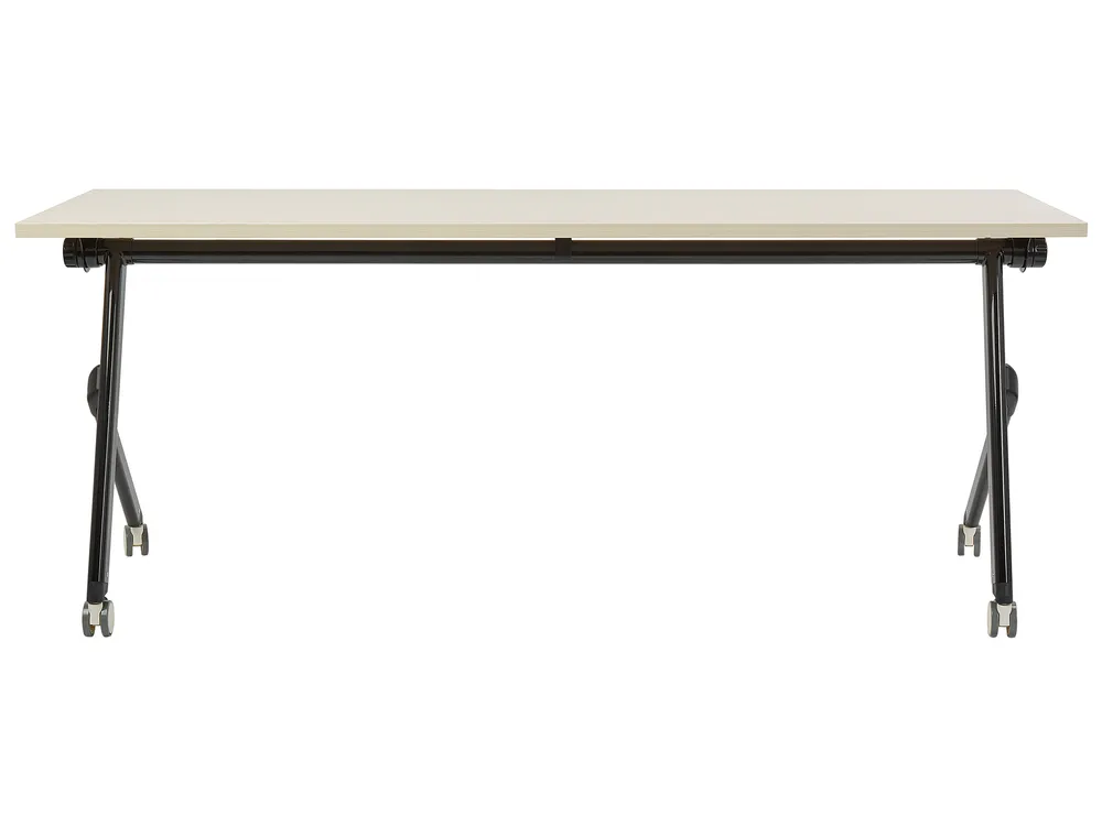 Scrivania pieghevole BENDI Marrone chiaro 180 cm 60 cm con ruote