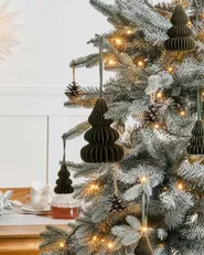 Set of 19 Christmas Tree Ornaments ORKLA Paper Green_1084912