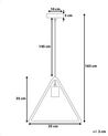 Lampe suspension marron JURUENA_688627