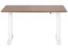 Elektricky nastavitelný psací stůl 120 x 72 cm tmavé dřevo/bílý DESTINAS_899558
