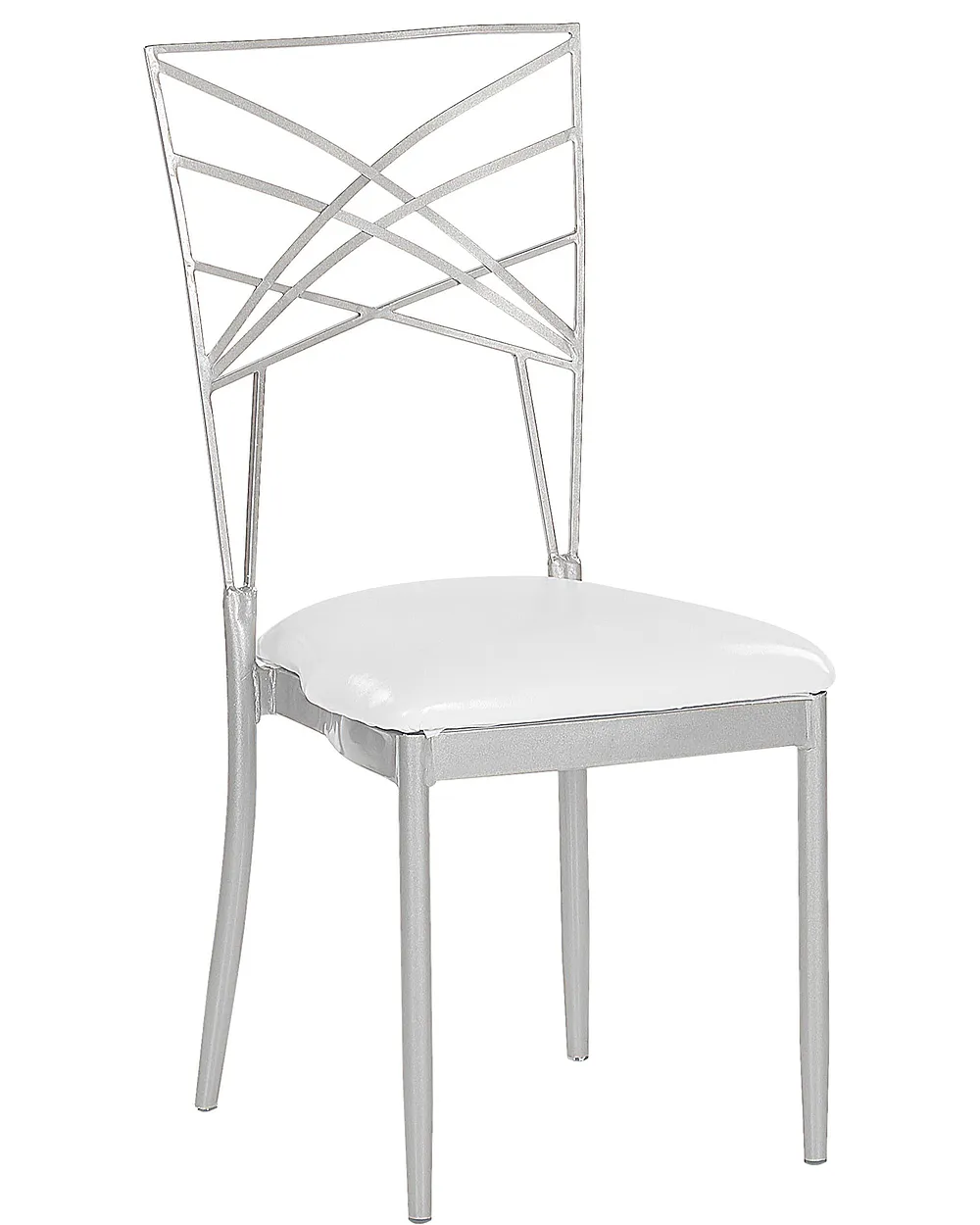 Set di 2 sedie da pranzo GIRARD Metallo Argento_868141