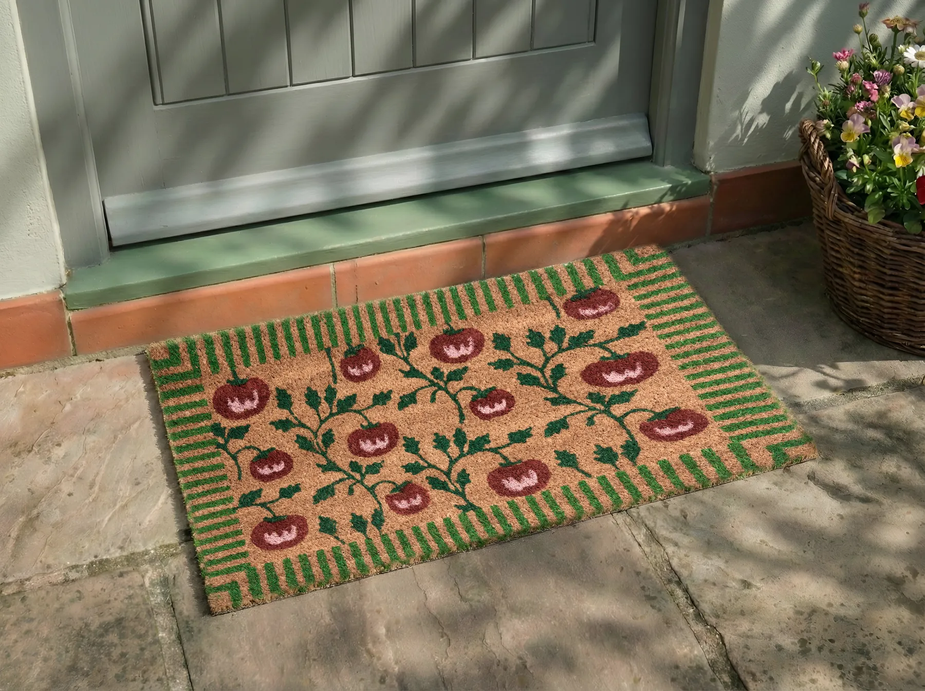 Doormat KNIK Natural 50 x 80 cm Tomato Coir_1050518