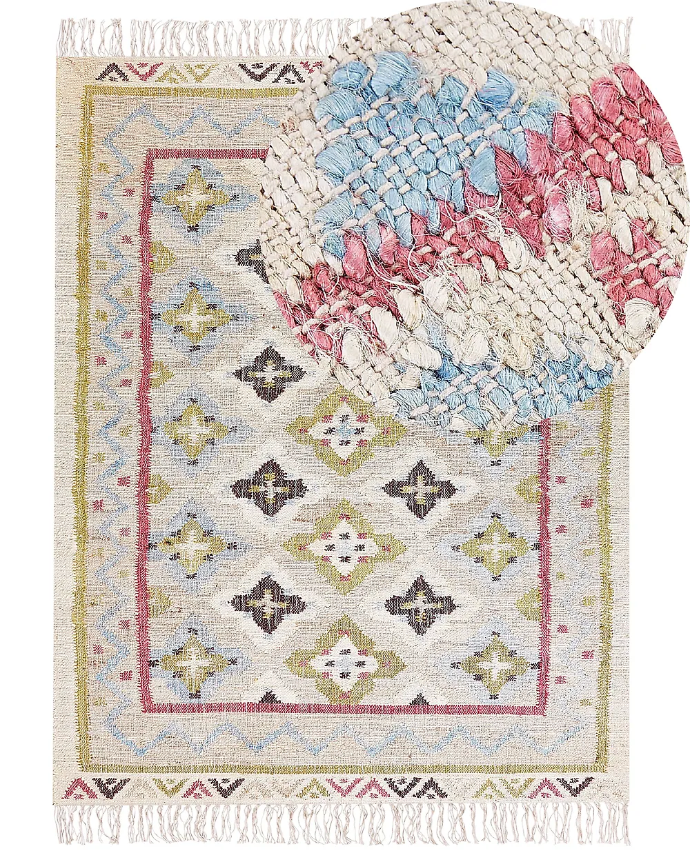 Teppich TERKOS Bunt 160 x 230 cm Jute