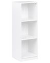 Háromszintes könyvespolc ZEHNA 117 cm Fehér