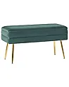 Upholstered Storage Bench DURHAM Velvet Dark Green