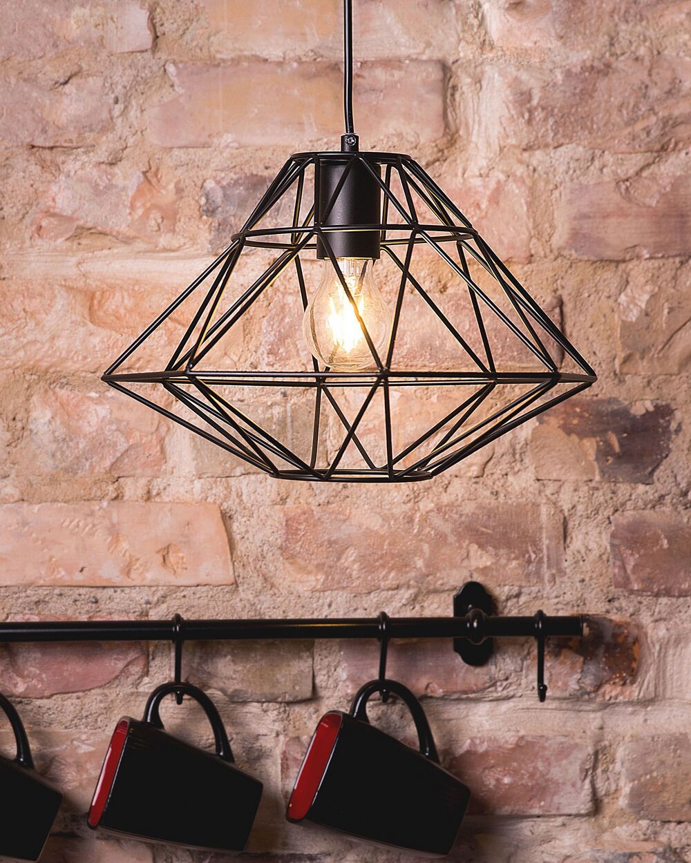 Black steel pendant light new arrivals