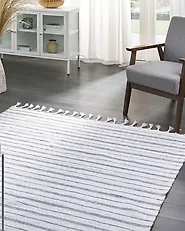 Tapis BADEMLI Blanc cassé 140 x 200 cm_1178621