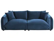 Canapé 3 places LUVOS Velours Bleu foncé_970578