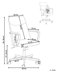 Office Chair CAROGA Fabric Light Brown_1082956