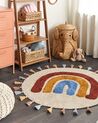 Round Cotton Area Rug ø 120 cm Multicolour YAGCI_840060