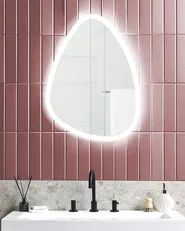 Lustro łazienkowe LED BETHUNE 58 cm 78 cm Srebrny_844388