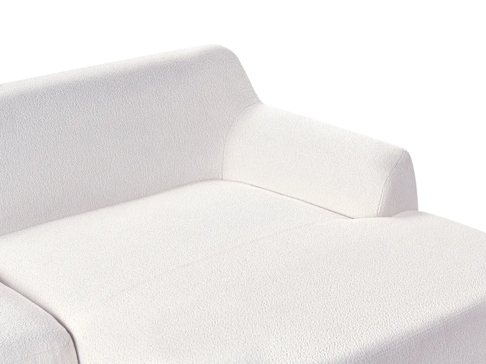 Corner Sofa 3 Seater SOSJO Boucle Off-White Left Hand_941249
