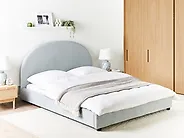 Bed Chenille VAUCLUSE 160 x 200 cm (EU King Size) Light Blue_1184058
