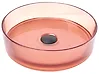 Lavabo sobre encimera TOLOSA ⌀ 36 cm Solid Surface Rojo claro