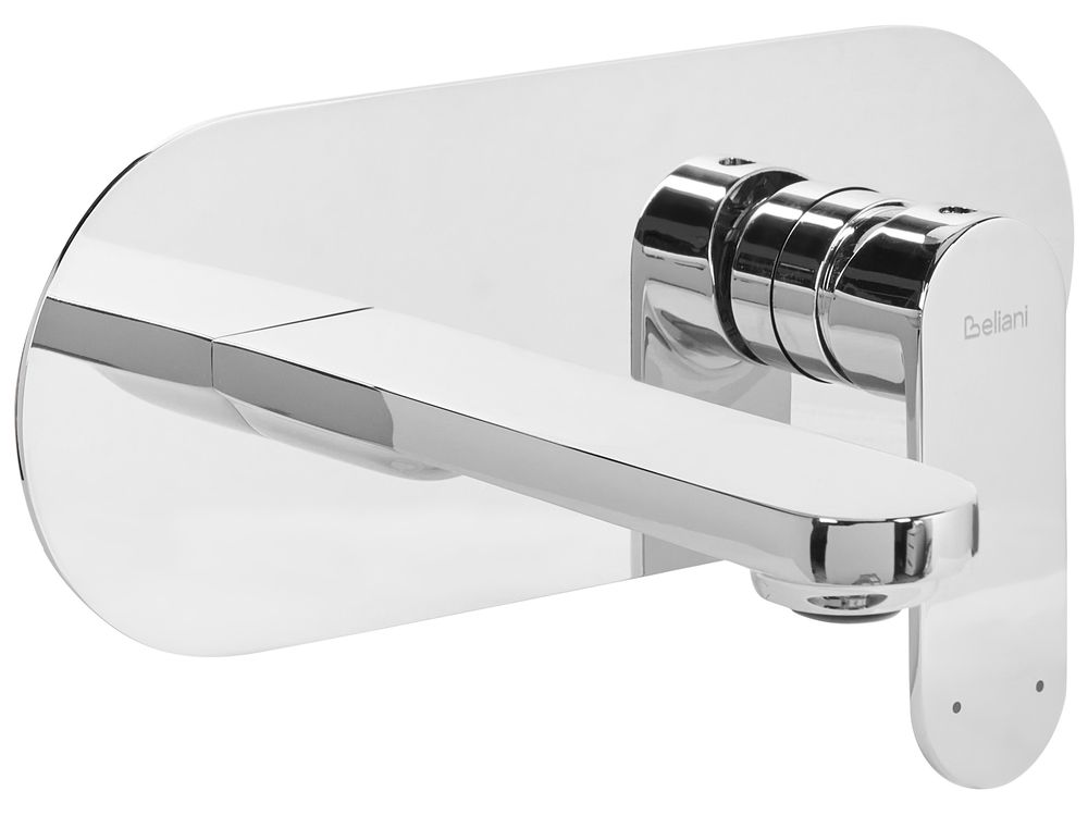 Wall Mounted Basin Mixer Tap CHAPALA Brass Silver