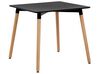 Mesa de comedor negro/madera clara/plateado 80 x 80 cm BUSTO_753828