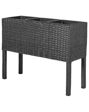 Donica na nóżkach CARAGANA 77 cm Technorattan Czarny_914485