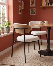 Set of 2 Dining Chairs WINTON Boucle Off-White_1058482