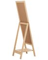 Standing Mirror with Shelf Light Wood LUISANT _830397