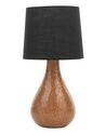 	Lámpara de mesa de vidrio negro/cobrizo 147 cm ABRAMS_725764