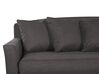 Sofföverdrag för 3-sits soffa mörkgrå GILJA_792641