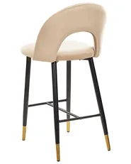 Set di 2 sedie alte FALTON Velluto Beige_795874