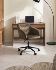 Desk Chair VENICE Velvet Brown_1057488
