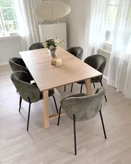 Extending Dining Table BARNES Light Ash Wood 160/200 cm 90 cm_1018080