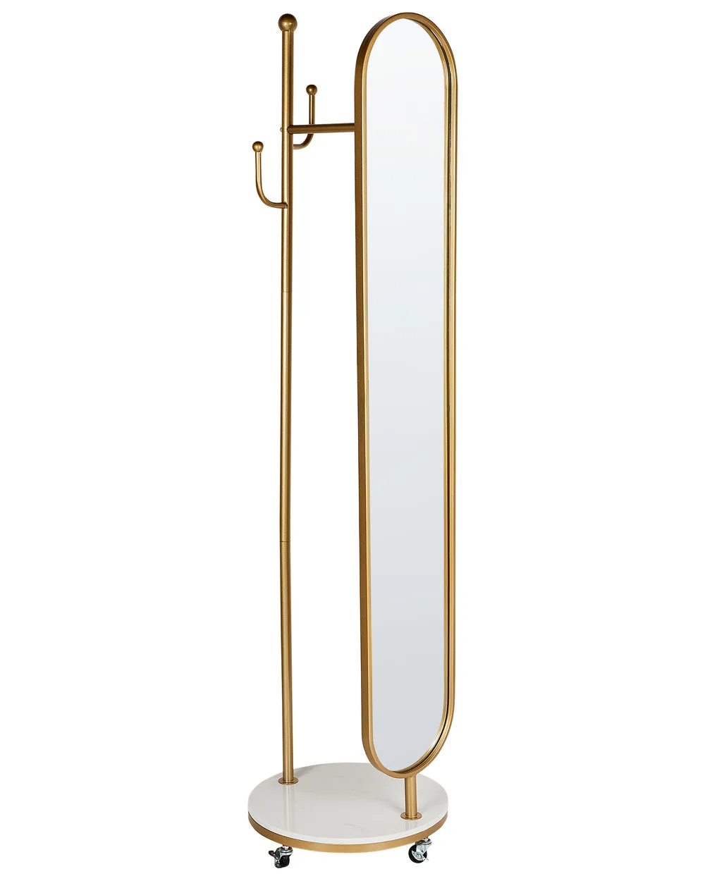 BD ART Stand-Ankleidespiegel Eiche 155,8 x 35,8 c großer