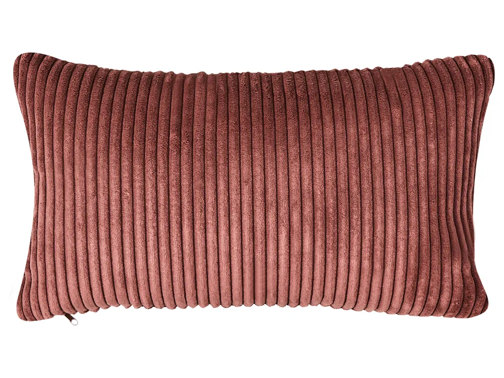 Left-Hand Chaise Longue VANVEY Corduroy Red_1004207