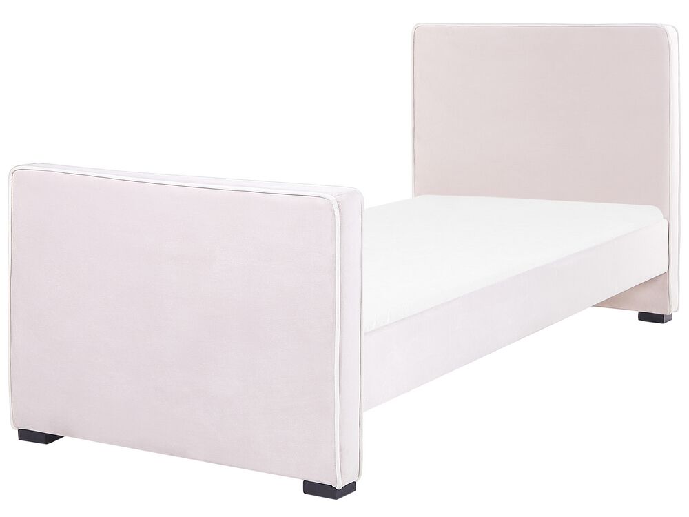 Pink upholstered single bed sale
