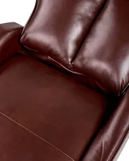 Recliner Chair ROYSTON with Footrest Faux Leather Dark Brown_710292