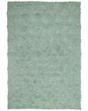Teppich Baumwolle hellgrün 160 x 230 cm geometrisches Muster Kurzflor HATAY_848822