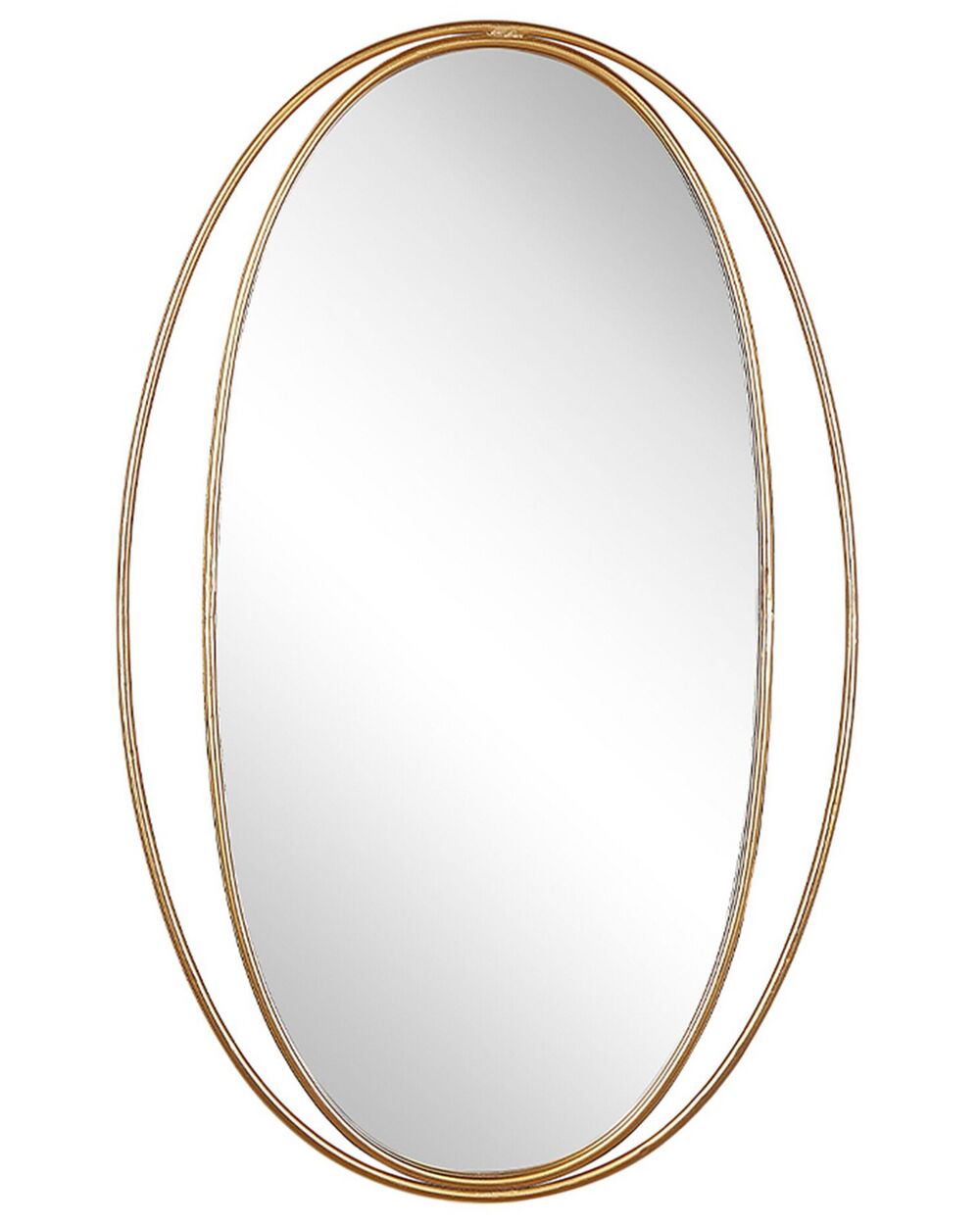 Lustro ścienne BESSON 55 cm 90 cm Metal Złoty