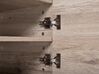 Schreibtisch heller Holzfarbton / schwarz 81 x 60 cm 2 Schubladen HARROW_736068