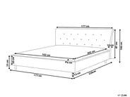 Bett mit Lattenrost Stoff SAVERNE 160 x 200 cm Dunkelgrau_708284