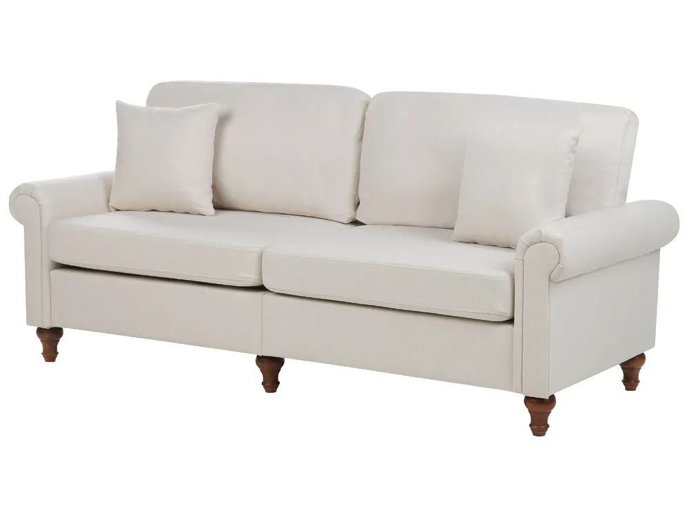 Living Room Set 5 Seater GINNERUP Fabric Light Beige_894776
