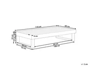 Tavolino da giardino MARETTIMO 60 cm 110 cm Legno di acacia certificato Marrone chiaro_1154137