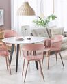 Sada 2 růžových jídelních židlí BERECA_783780