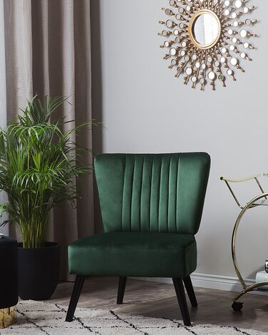 Velvet Armchair Emerald Green VAASA