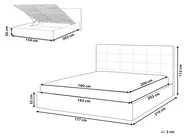 Ottoman Bed LORIENT Boucle Beige 160 x 200 cm (EU King Size)_1040260
