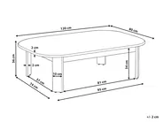 Kerti dohányzóasztal TALSANO 120 cm 80 cm Akácfa Barna_1154697